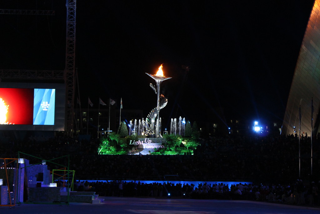 Das Motto der diesjährigen Universiade: "Light Up Tomorrow"