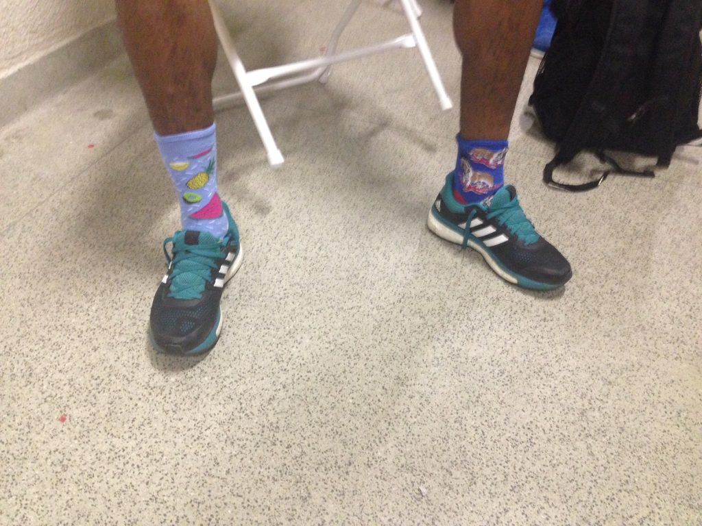 Die Socken von Yohan Blake nach dem Rennen